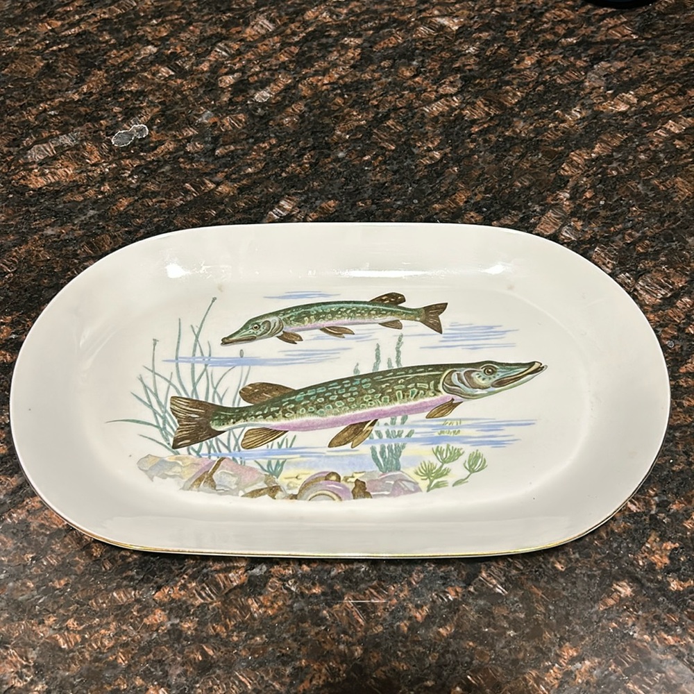 Vintage Kahla Large Oval Fish Serving Platter